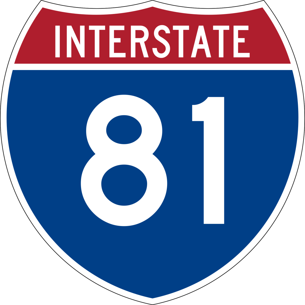 Symbol for Interstate 81 (I-81)